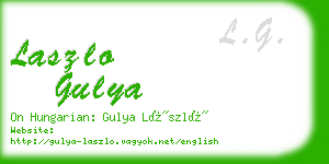 laszlo gulya business card